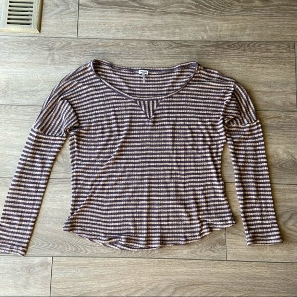 Splendid  Super Soft Knit Long Sleeve Striped Top - Picture 5 of 16
